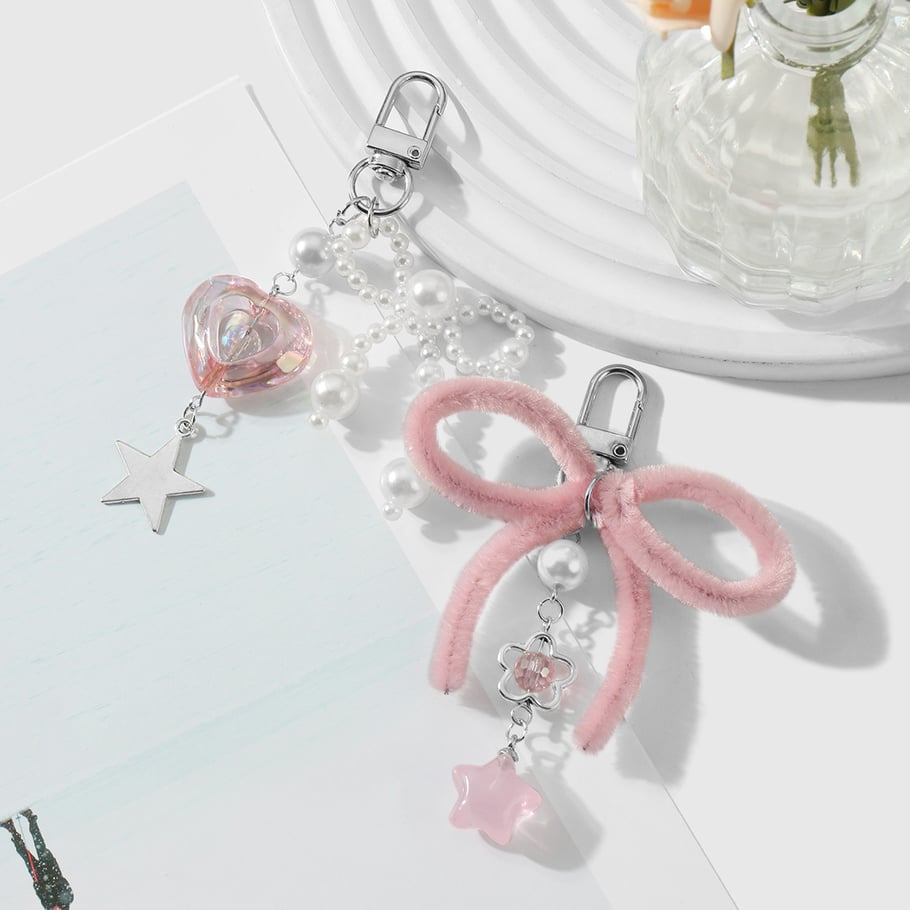 Süße Taschenanhänger mit Schleife und Knoten Bild2