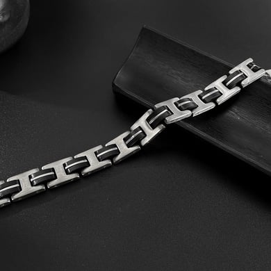 1 Piece Industrial Series Punk Geometric Stainless Steel Men's Bracelets h5 Picture6
