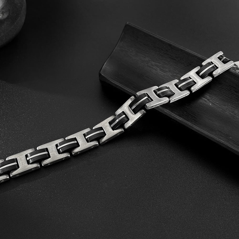 1 Piece Industrial Series Punk Geometric Stainless Steel Men's Bracelets Picture6