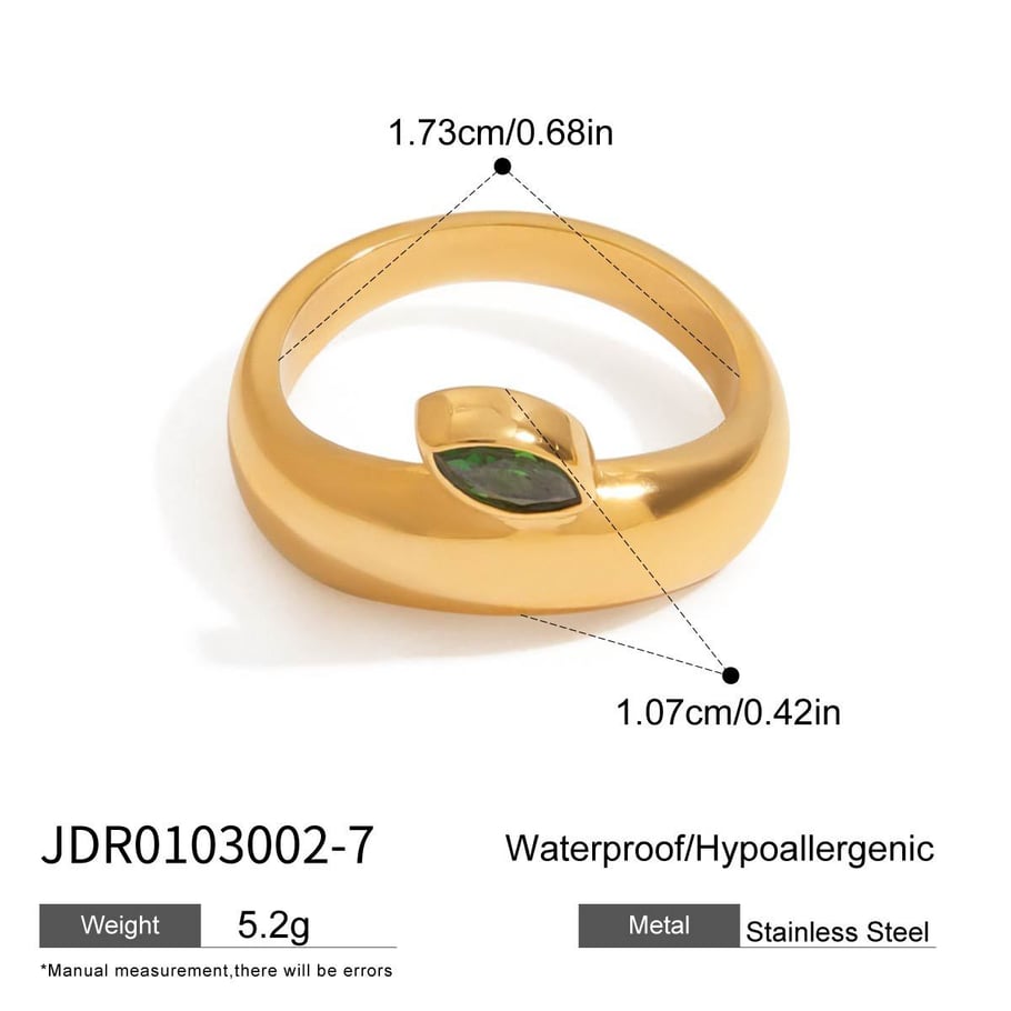 Ins Style Herz Edelstahl Gold Farbe Minimalist Ringe 