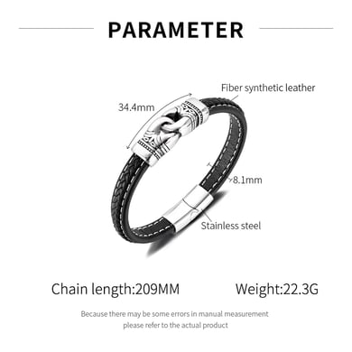 1 Piece Industrial Geometric Stainless Steel Men's Bracelets h5 Picture8