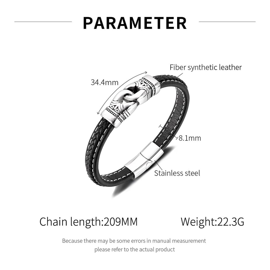 1 Piece Industrial Geometric Stainless Steel Men's Bracelets Picture8