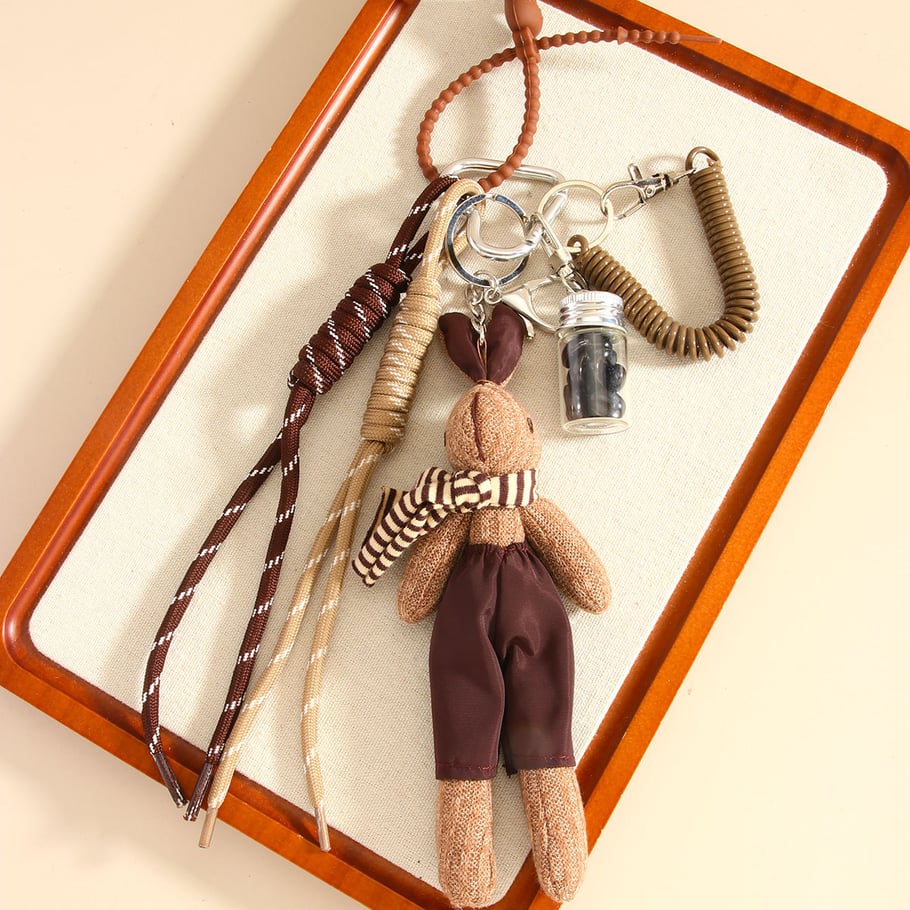 1 Piece Cute Fabric Rabbit Doll Bag Hanger Picture4