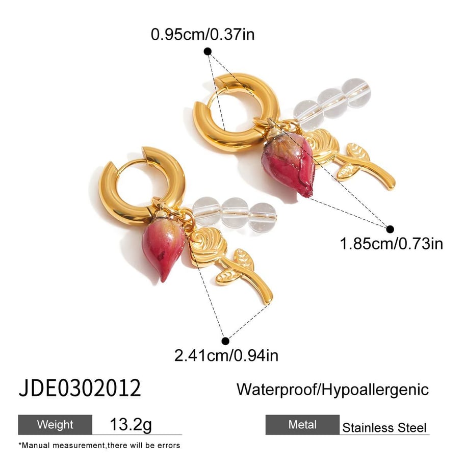  style blumen tropfen ohrringe 