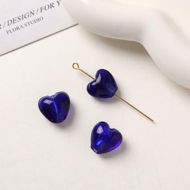 1 Piece Elegant Heart Glass DIY Jewelry Beads h5 