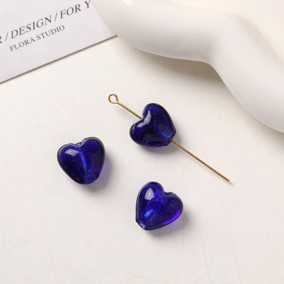 1 Piece Elegant Heart Glass DIY Jewelry Beads 