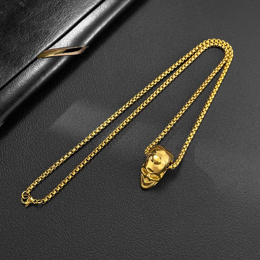 1 Piece Punk Skull Stainless Steel Men's Necklaces Picture4