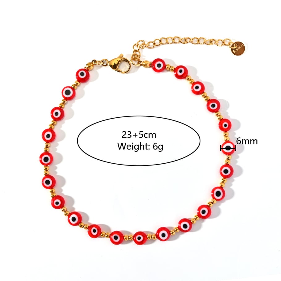 Classic Series Eye Resin Gold Color Women's Beaded Necklaces Picture2