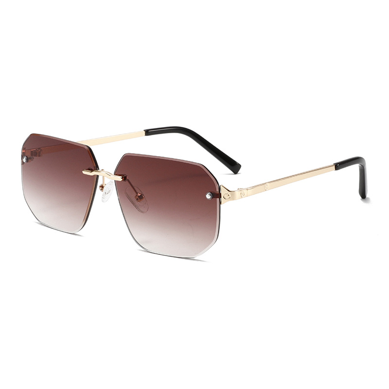 1 Pair Simple Series Daily Solid Color Metal Women's Sunglasses Picture5
