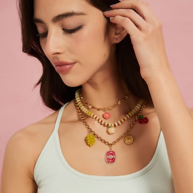 1 Piece Fruit Summer Stainless Steel Natural Stone Women's Pendant Necklaces h5 Picture3
