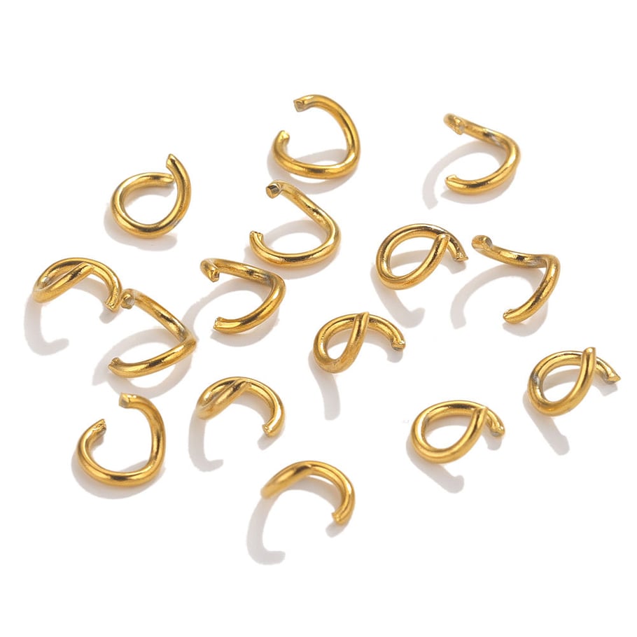 1 Piece DIY Solid Broken Ring Stainless Steel Gold Color Women's Pendants Picture4