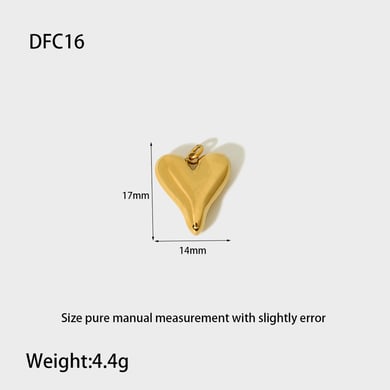 Vintage Cross Heart Gold Stainless Steel DIY Accessories h5 