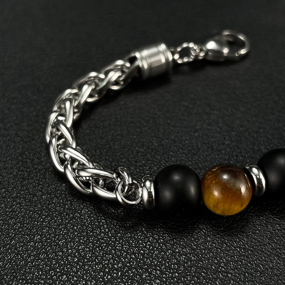 1 Piece Rugged Wolf Head Stainless Steel Men's Bracelets Picture6