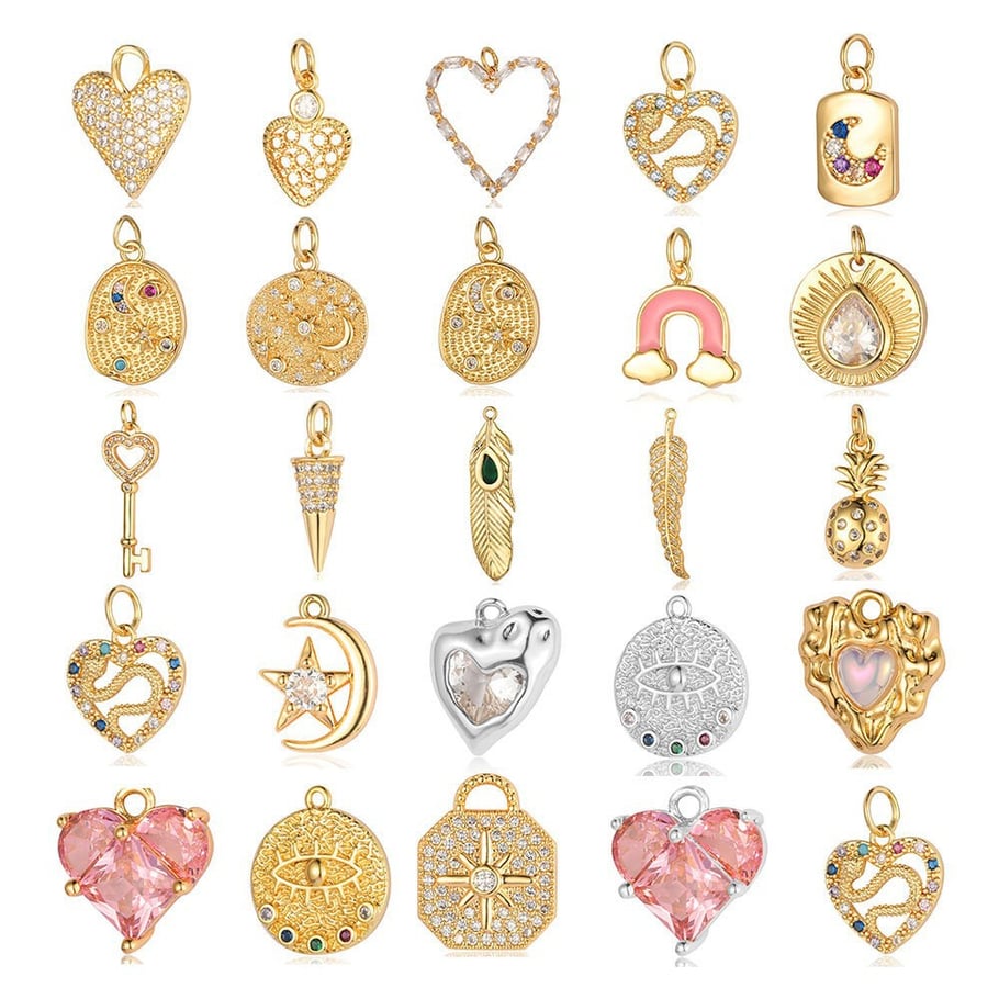 Heart Copper Gold Color Pendants h5Picture6