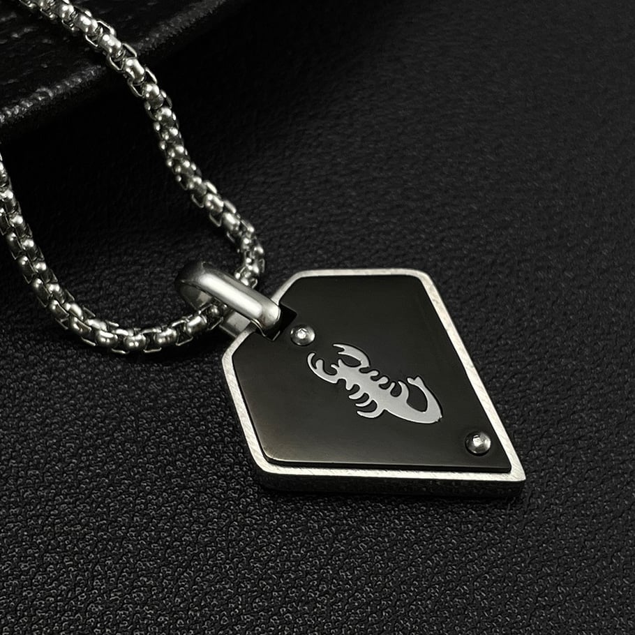 1 Piece Scorpion Pattern Stainless Steel Men's Pendant Necklaces Picture5