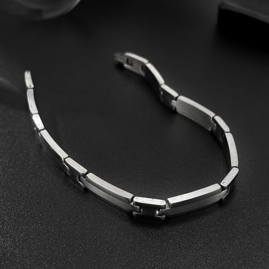 1 Piece Minimalist Series Chic Geometric Stainless Steel Men's Bracelets h5 Picture8