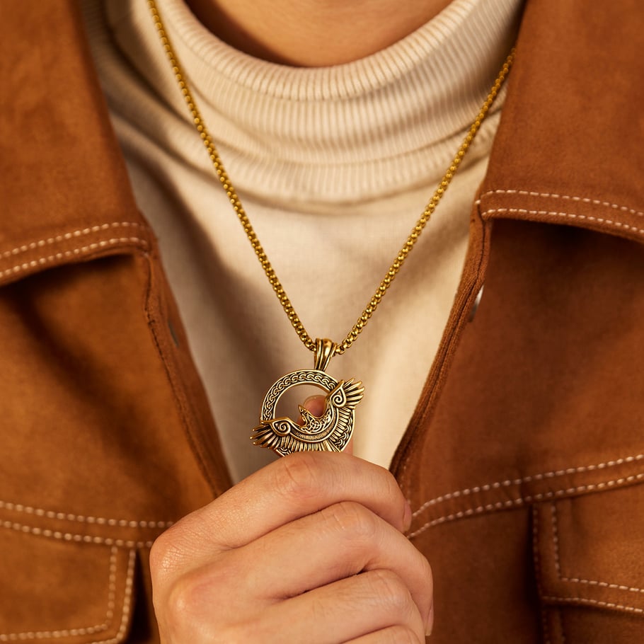 Statement-making Eagle Stainless Steel Men's Pendant Necklaces Picture5