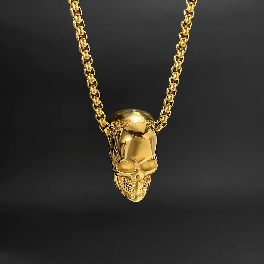 1 Piece Punk Skull Stainless Steel Men's Necklaces Picture8
