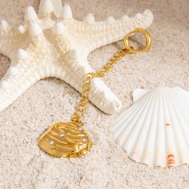 Oceanic Stainless Steel Gold Color Bikini Pendant h5 Picture6