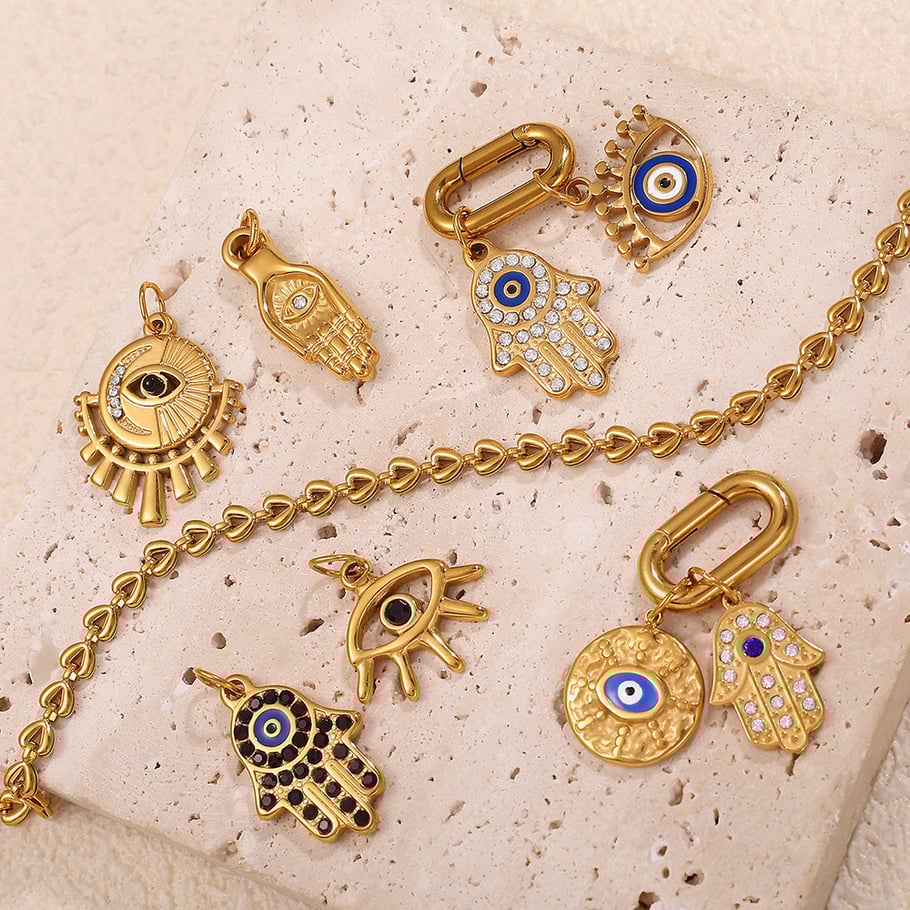 Delicate Figure Titanium Steel Gold Color Rhinestone Women's Pendants Picture3