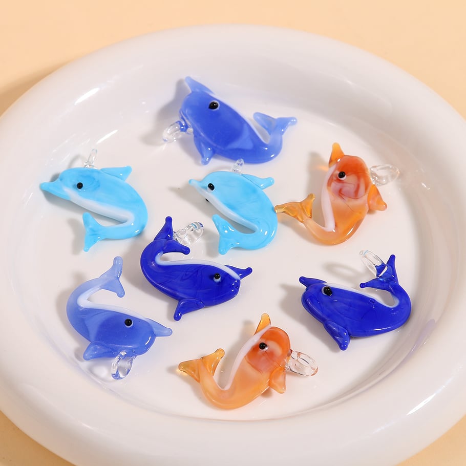 Oceanic Dolphin Glass DIY Women's Pendants Picture2
