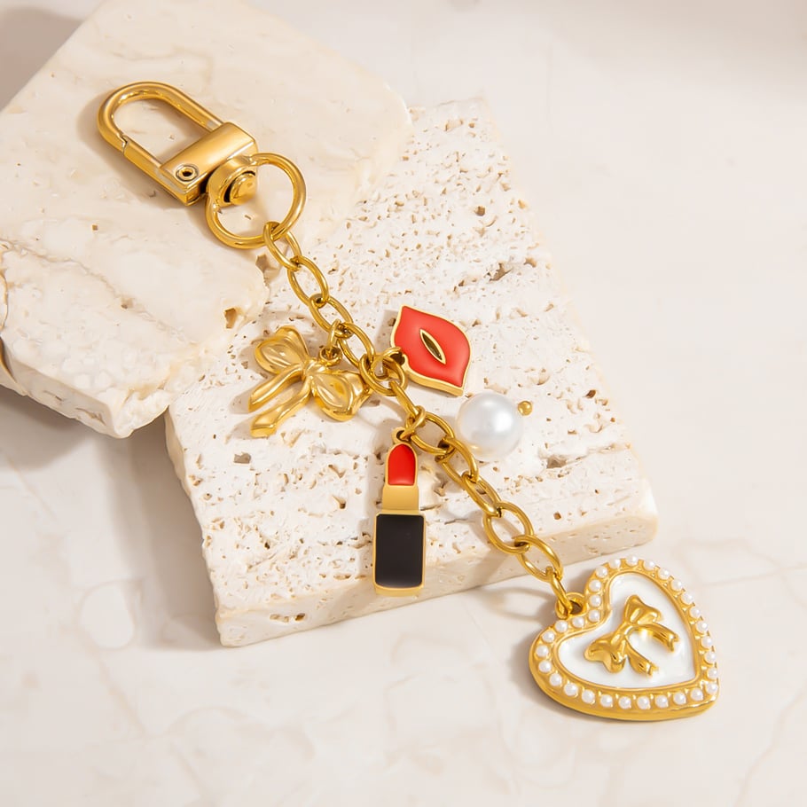 Retro Oceanic Stainless Steel Gold Color Bag Charms Picture7