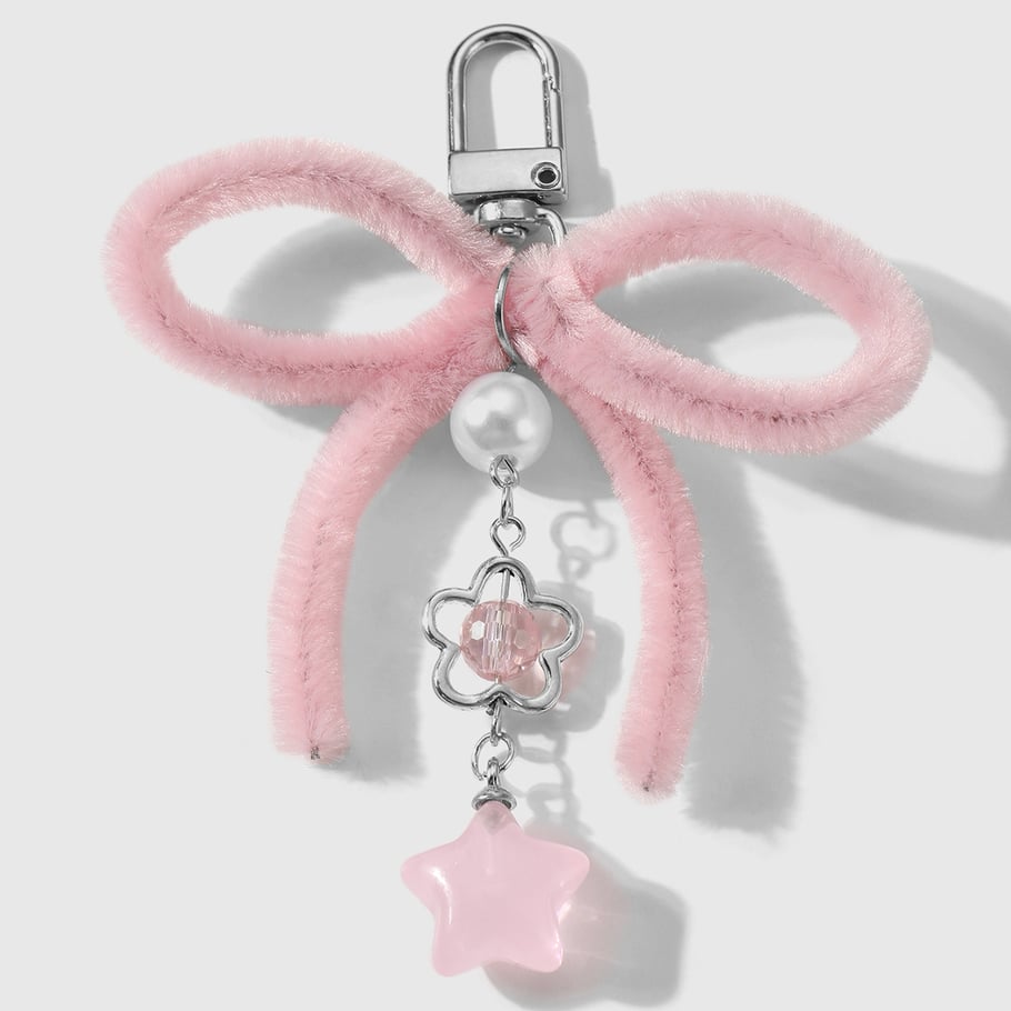 Süße Taschenanhänger mit Schleife und Knoten 