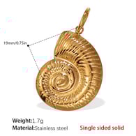 PJ295G solid gold pendant 