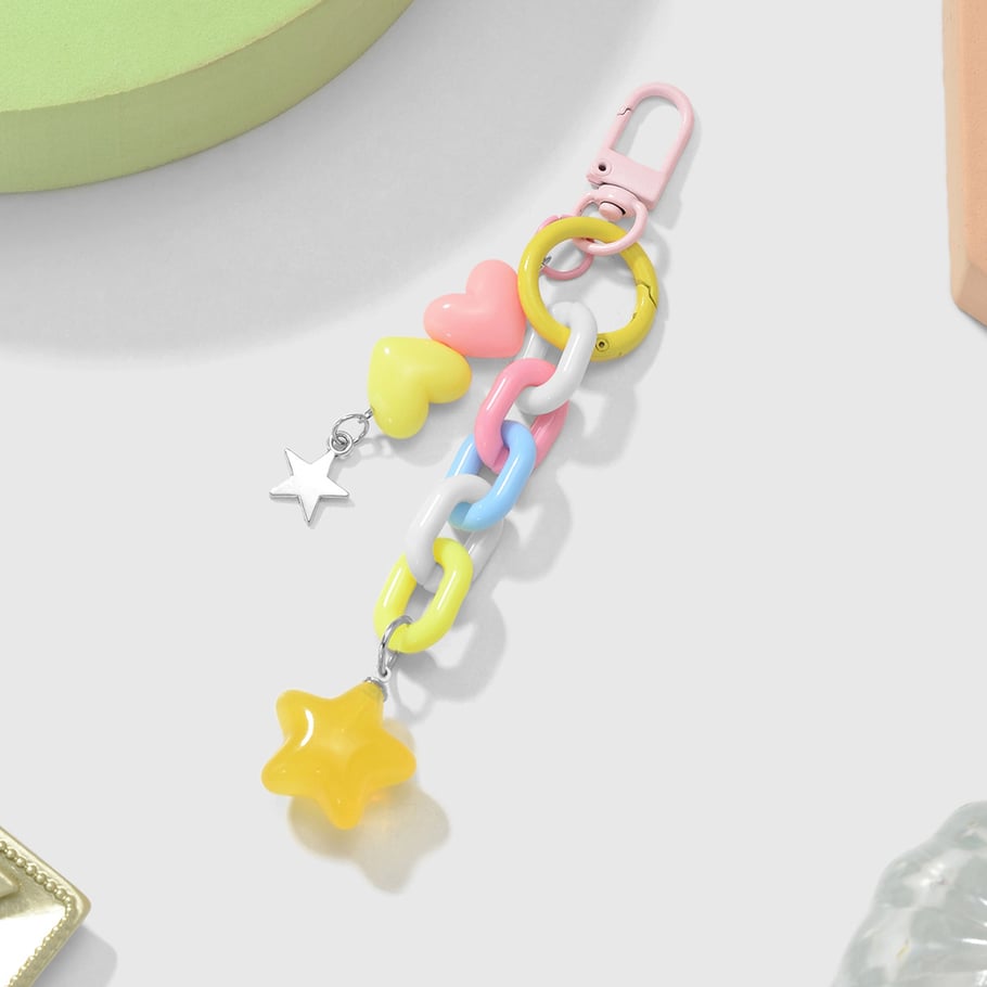 Colorful Heart Keychain Picture3