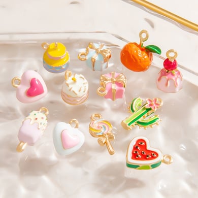 Cute Plant Alloy Gold Color DIY Pendants h5 Picture4