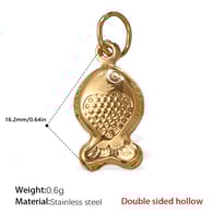 PJ220G Double-sided hollow gold pendant Picture20