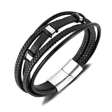 1 Piece Architectural Multilayer Stainless Steel Men's Bracelets h5 