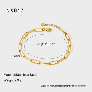 Simple and Stylish Square DIY Gold - colored Stainless Steel Links h5 