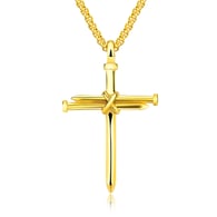 【1258】Gold pendant + matching chain (square pearl chain 3*55CM) Picture3