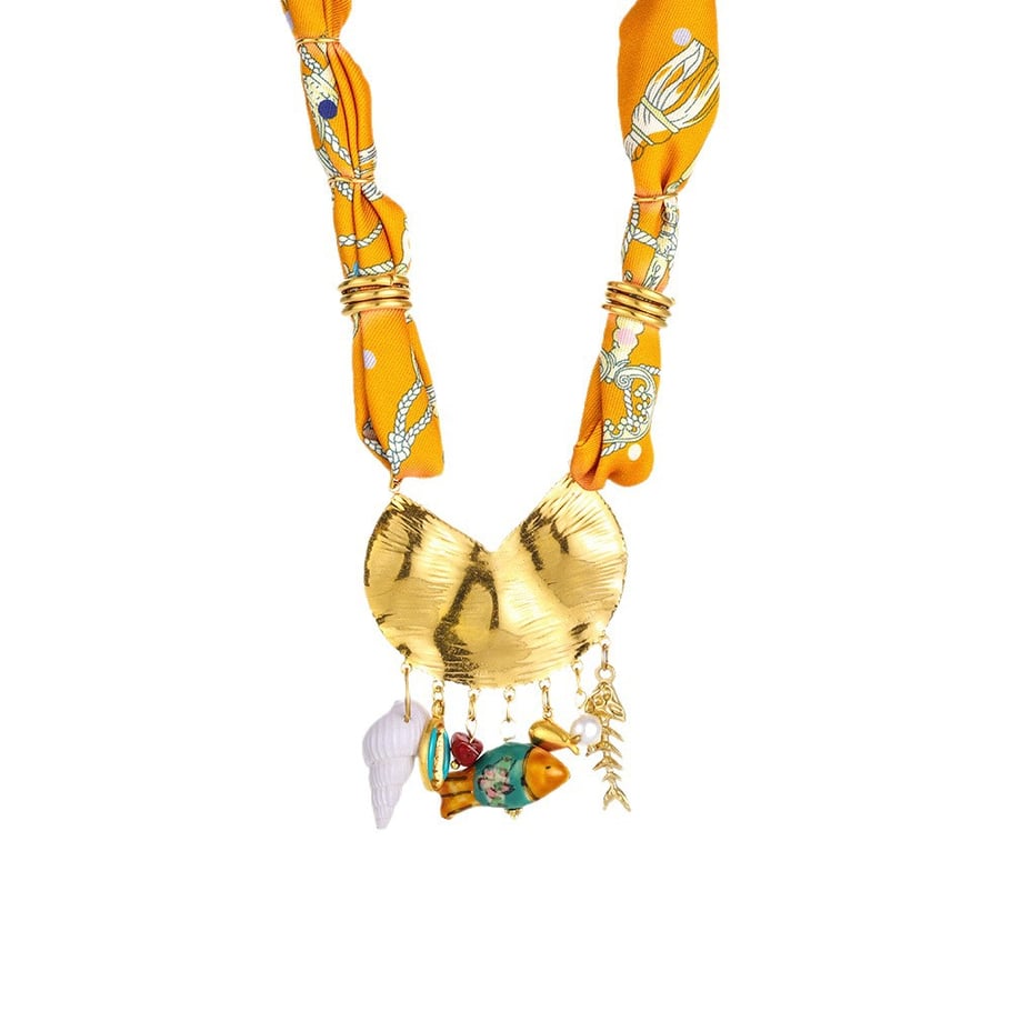 Bohemian Plant Scarves Women's Pendant Necklaces 