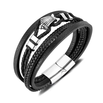 1 Piece Designable Multilayer Stainless Steel Men's Bracelets h5 