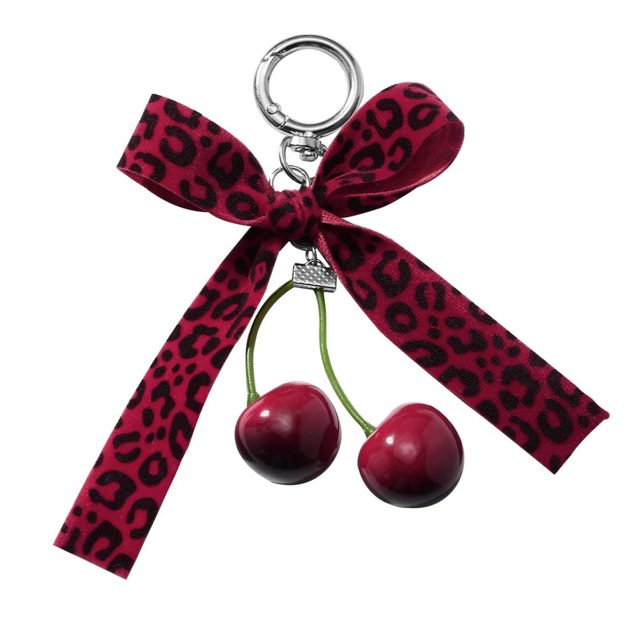 1 Piece Sweet Lace Leopard Bow Bag Charms Picture5