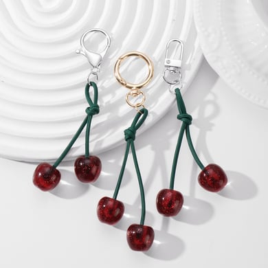 Leather Cherry Bag Charms h5 Picture3