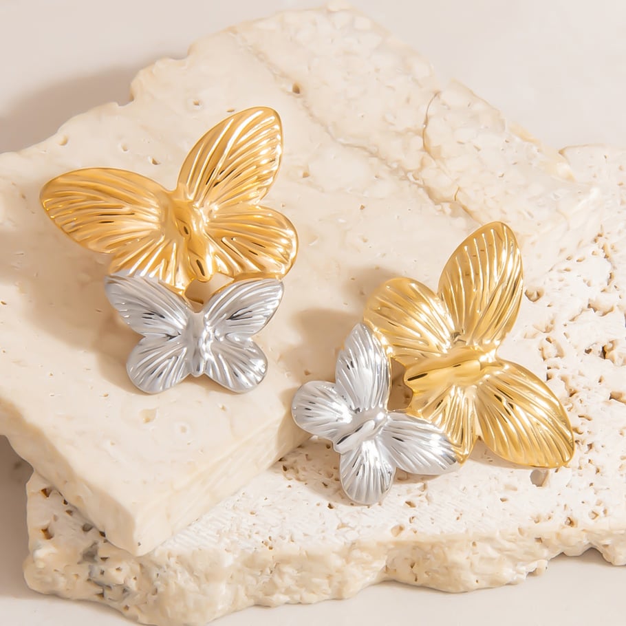 Retro Star Titanium Steel Gold Color Women's Stud Earrings Picture6