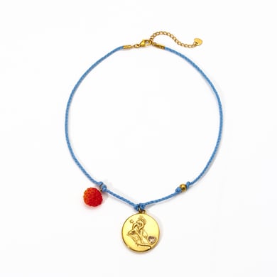 Constellation Series Retro Annular Stainless Steel Gold Color Women's Pendant Necklaces h5 Picture6