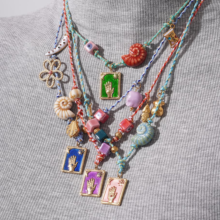 1 Piece Luxurious Series Classic Hand Tarot Stainless Steel Gold Color Women's Pendant Necklaces Picture5