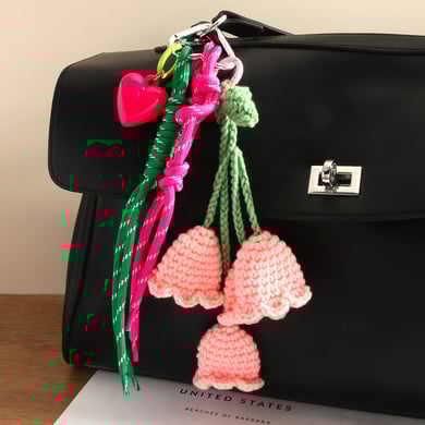 Romantic Series Handmade Woolen Flower Bag Pendant h5 