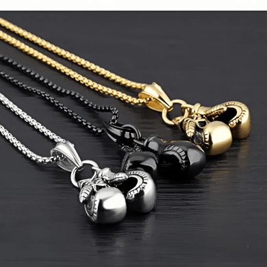 1 Piece Sleek Boxing Gloves Stainless Steel Men's Necklaces h5 Picture3