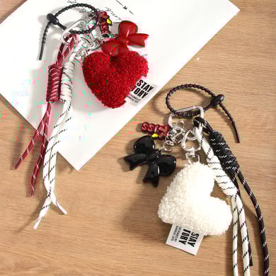 1 Piece Sweet  Series Red Heart  Women's Bag Charms h5 Picture4