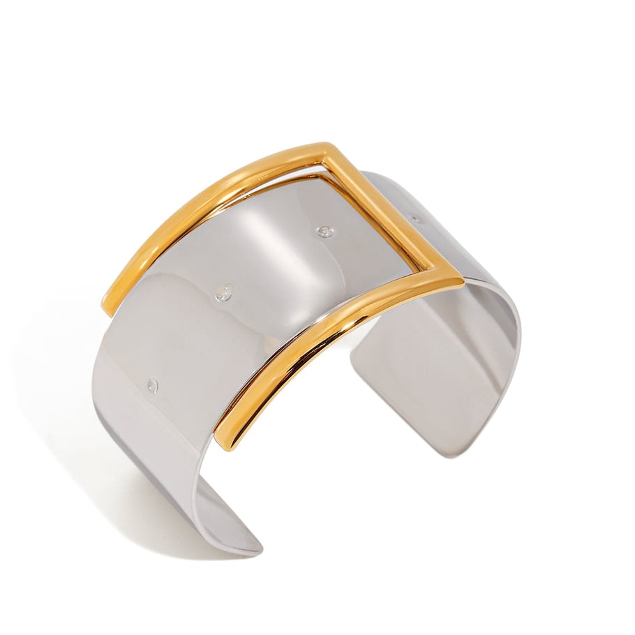 1 Piece Gold and Silver Mixed Color Simple Premium Women's Bracelet Picture6