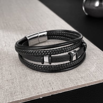 1 Piece Architectural Multilayer Stainless Steel Men's Bracelets h5 Picture3