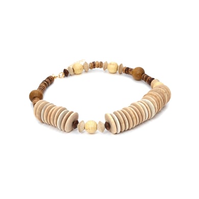 1 Piece Vintage Geometric Wood Chip Women's Beaded Necklaces h5 Picture4