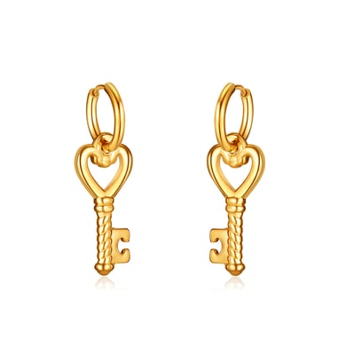 1 par de pendientes de botón de acero inoxidable con forma de corazón para mujer h5 Imagen5