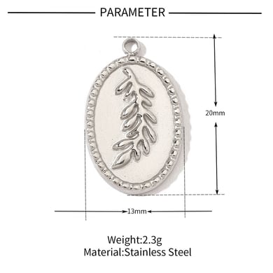 Elegant Flowers Stainless Steel Gold Color Pendants h5 Picture2