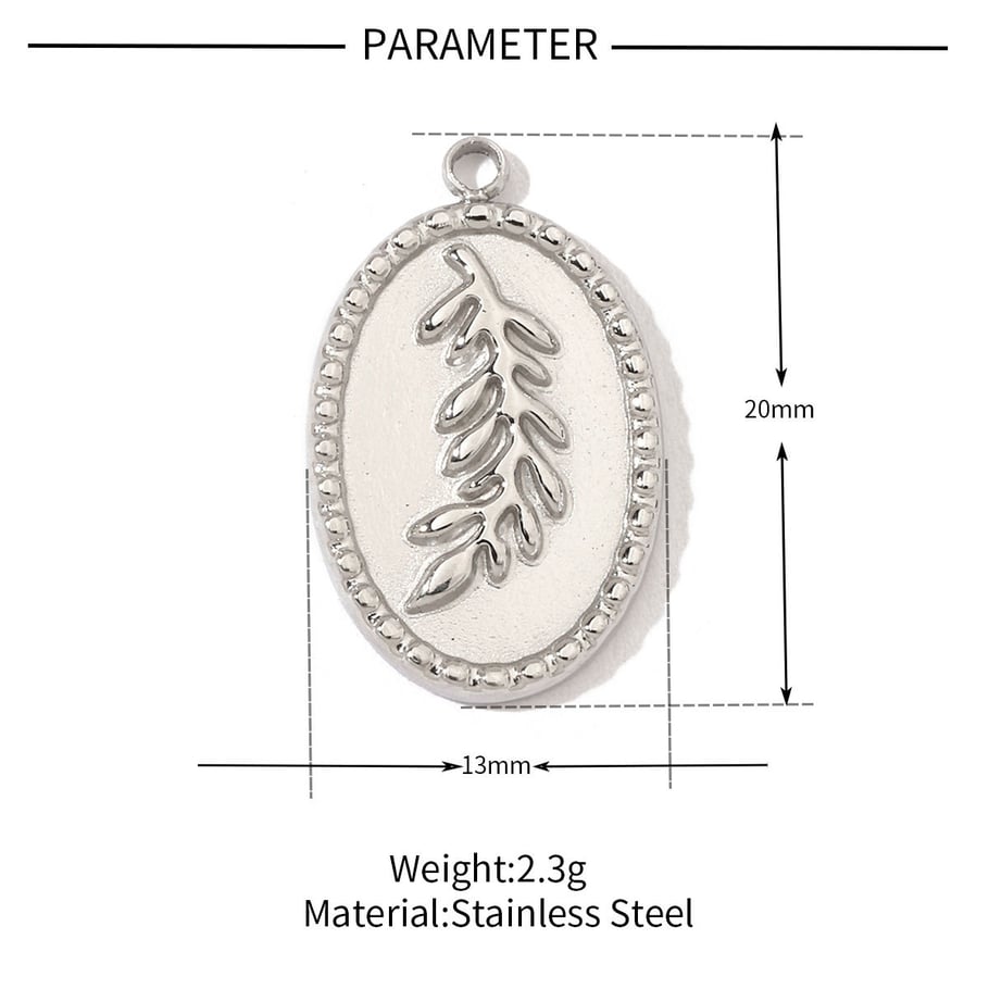 Elegant Flowers Stainless Steel Gold Color Pendants Picture2
